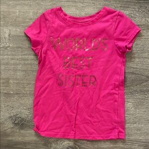 Cat & Jack Pink Short Sleeve Tee with Graphic Design